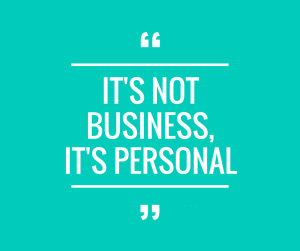This quote is also about a handwritten note, it read "it's not business, it's personal"